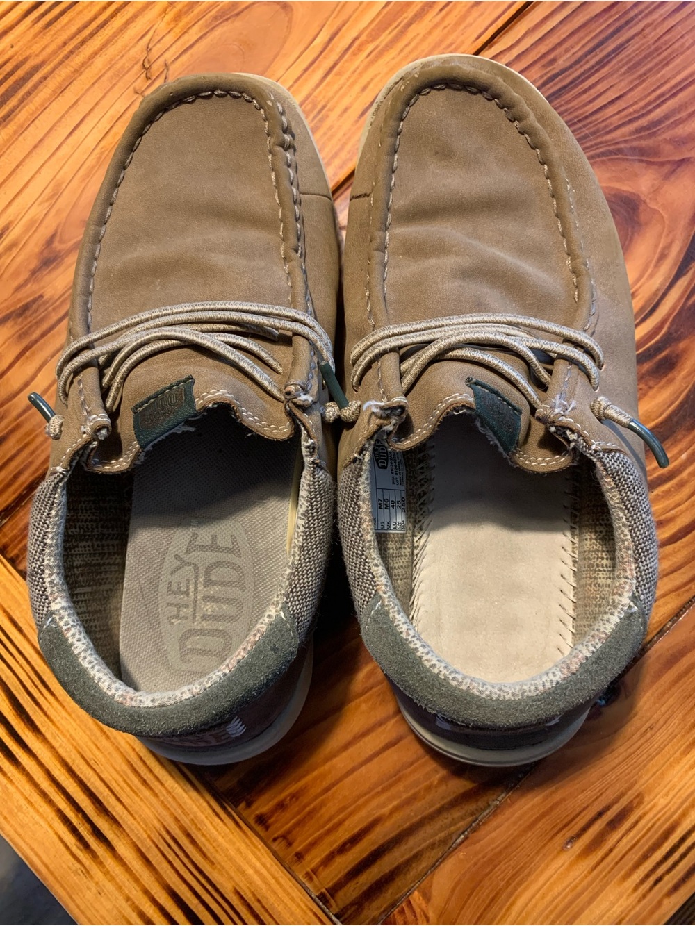 Hey Dude Men's Slip-On Loafers in Olive Brown